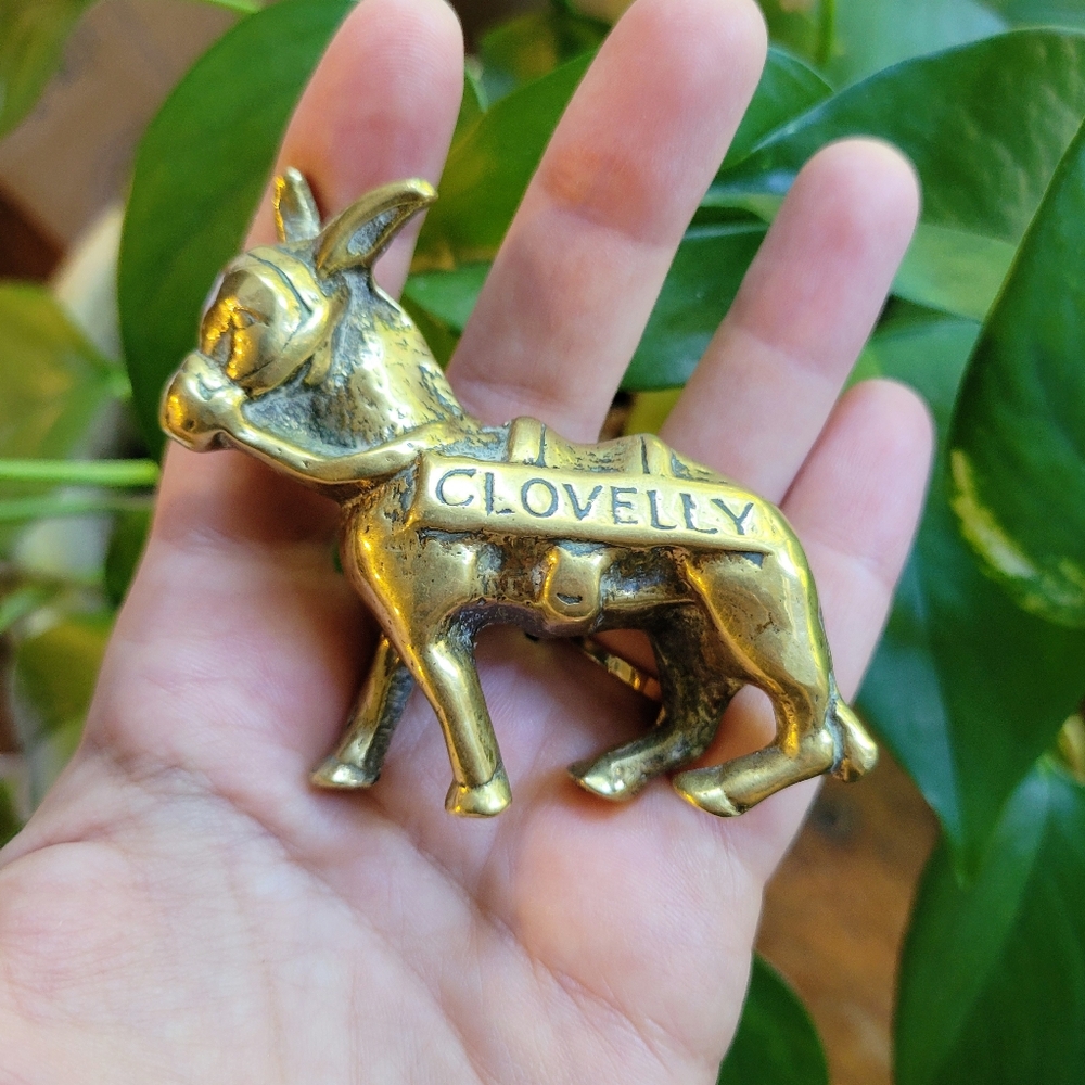 Vintage Clovelly Brass Donkey Figurine - Picture 2 of 11